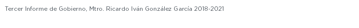 Tercer Informe de Gobierno, Mtro. Ricardo Iván González García 2018-2021